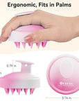 HEETA Scalp Massager Hair Growth, Soft Silicone Scalp Scrubber Shampoo Brush for Exfoliation, Dandruff Removal Head Massage Stress Relax, Wet & Dry Use for Thick Thin Curly Hair Care, Gradient Purple