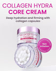 YADAH Collagen Hydra Core Cream - Barrier Repair Moisturizer with 10 Types of Hyaluronic Acids, 1000ppm Low Molecular Collagen (Capsule) & Creamide, Deep Hydration for Sensitive Skin, 1.76 oz