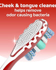 Colgate 360 Advanced Optic White Whitening Toothbrush with Tongue Cleaner, Soft, 4 Count
