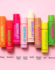 Lip Smacker Original & Best Holiday Flavored Lip Balm Party Pack, Oatmeal Cookie, Vanilla, Mango, Watermelon, Tropical Punch, Cotton Candy, Kiwi, Strawberry, Clear