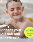 ATTITUDE Shampoo and Body Wash for Kids, EWG Verified Hair and Body Cleanser, Dermatologically Tested Soap, Plant and Mineral Based Bath Products, Vegan, Bulk Refill, Vanilla and Pear, 67.6 Fl Oz