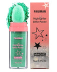 Glitter Powder Highlighter Makeup, Body Brightens the Natural (04# Greens)