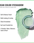 Oulac Green Cream Eyeshadow-Eyeshadow Prime| as Highlighter Large Capacity Highly Pigmented Eye Shadow Waterproof &Long Lasting with Moisturizing Formula, Shimmer Glitter Eye Makeup. 6g.(16)
