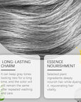 2 PCS Natural Essence Extract Silver Hair Dye, 2-In-1 Silver Hair Dye Permanent Hair Color