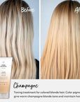 Four Reasons Color Mask – Champagne Blonde - (27 Colors) Toning Treatment, Color Depositing Conditioner, Tone & Enhance Color-Treated Hair - Semi Permanent Hair Dye, Vegan and Cruelty-Free, 6.76 fl oz