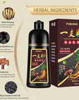 Hair Dye Shampoo 3 in 1, Dark Coffee Hair Color Shampoo for Men Women, Natural Brown Color Dye, Easy to Use, Instant Effect for All Hair Types 16.9 Fl Oz (Dark coffee)