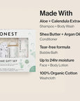 The Honest Company Fragrance Free Bathtime Gift Set | Hypoallergenic Bath Essentials for Sensitive Skin | Shampoo + Body Wash, Face + Body Lotion, Bubble Bath, Conditioner, Wash Cloth