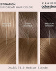 Clairol ColorStrong Permanent Zero Ammonia Hair Dye, 8.0 Medium Blonde - Malibu Hair Color, Pack of 1