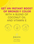 Jergens Natural Glow Instant Sun Self Tanner Mousse Bundle, Light Bronze, Sunless Tanning, 6 Oz Bottle and Application Mitt