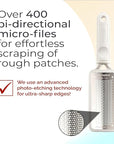 Microplane Colossal Foot File Scraper - The Original Stainless Steel Foot Rasp, Dead Skin/Callus Remover for Feet, Gentle Foot Scrubber, Pedicure Tools for Salon-Quality Foot Care, White