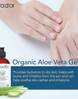 PURA D'OR 16 Oz ORGANIC Aloe Vera Gel - Unscented - All Natural - ZERO Artificial Preservatives - Deeply Hydrating & Moisturizing - Sunburn, Bug Bites, Rashes, Small Cuts, Eczema Relief - Skin & Hair