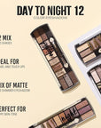 L.A. COLORS Day to Night 12 Color Eyeshadow, Sunset CES425