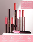 Hydrating Shimmer Lipstick,Moisturizing Jelly Lip Gloss,Dew Nude Lipstick Pen, Long Lasting Waterproof Tint Lip Balm Plumping Lip Stain Pen Glossy Butter Blam,Women's Day Makeup Gift for Women-01#