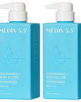 MEDIX Fragrance Free Niacinamide Face Moisturizer + Shea Butter Cream For Face & Body Lotion | Anti Aging Skin Care Firming Cream For Wrinkles, Dark Spots, Large Pores, 15 Fl Oz, 2-Pack