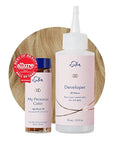 eSalon Permanent Hair Color & Hair Dye Complete Kit - Light Blonde - Personal Colorist Kit for Up To 100% Gray Coverage for All Hair Types - Professional-Grade Ammonia-Free Hair Dye