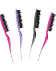 Cricket Amped Up Teasing Hair Brush - Adds Major Volume and Shine, Heat Resistant, Ideal for Slick Back, Updos, and Detangling All Hair Types, Ergonomic Handle and Sectioning Tip, 4 Pack Sparkle