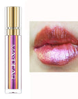Maydear Chameleon Lipstick, High Pigmented Pink Lipstick for Women Metallic Shine Lip Gloss, Full-Coverage Multichrome Long Lasting Rainbow Lip Makeup, Fuchsia(01)