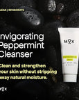 Mox Skincare Hydrating Mint Face Cleanser Travel Size (0.75oz) | Exfoliating Daily Face Wash | Unclog Pores with Salicylic Acid