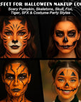 BOBISUKA Orange Face & Body Paint Stick Water-Based Washable Face Paint Makeup Stick for Halloween Pumpkin, Skeletons, Skull, Fox, Tiger, Cosplay, SFX, Sports Eye Black & Costume Party