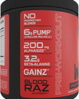 Bucked Up - Woke - HIGH STIM Pre Workout - Best Tasting - Focus Nootropic, Pump, Strength and Growth, 30 Servings (Blood Raz)