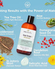 Era Organics Purifying Tea Tree Oil Face Wash - Balancing Cleanser for Oily, Blemish-Prone Skin with Salicylic Acid - Sulfate-Free, Fragrance Free, Made in USA