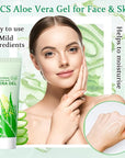 8PCS Aloe Vera Gel for Face & Skin,Organic Aloe Vera Gel,Hydrating After Sun Cream for Travel Size,Moisturizing Lotion for Skincare,After Sun Lotion for All Skin Type(D)