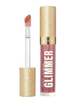 REVLON Super Lustrous Glimmer Gloss, Non-Sticky Lip Gloss, High-Shine Finish, Plant-Based Glitter, 005 Glazed Almond, 0.13 fl oz