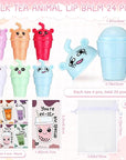 24 Sets Milk Tea Shaped Cute Girls