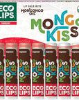 Mongo Kiss USDA Organic Lip Balm Set 8-pack (0.15 oz. each) with Mongongo Oil & Cocoa Butter to Moisturize Chapped Lips | Made in USA by Eco Lips - Yumberry