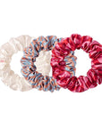 slip Large Scrunchie Midsummer | Set of 3 Pure Silk Large Scrunchies | Includes 1 Sunshade, 1 Bianca, 1 Midsummer | 100% Mulberry Silk, Anti-Crease, Gentle on Hair, Reduces Breakage