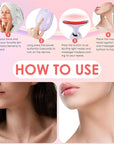 Facial Massager Red-Light-Therapy-for-Face and Neck, Face 𝖲 culpting Wand with 7 Color, Face Tool for Skin Care (Purple)