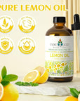 EVOKE OCCU Lemon Essential Oil for Cleansing Skin Home Diffuser Massage - 4 FL Oz