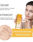 Mineral Sunscreen Setting Powder, Natural Translucent Mineral Brush All Skin