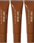 Cay Skin Isle Lip Balm SPF 30 – High Shine, Hydrating + Sheer Lip Gloss in Vanilla Brown Sugar Flavor – Formulated with Natural Ingredients for All Skin Tones – 3-Pack, Clear, 1.05 oz