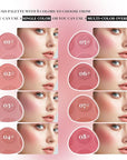 8 Colors Blush Palette, Smooth Blendable Powder Blush, Buildable Facial Cheek Blusher, Matte Blush Palette Makeup For Women, Waterproof Long-lasting Makeup Palette with Brush