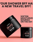 (BUM) Coffee Scrub - Exfoliating Sugar Body Polish, Hydrates, Moisturizes, Anti Cellulite & Stretch Mark Treatment, with Organic Shea, Coconut Oil, Rosehip, Vitamin E, & Jojoba, Natural Deodorant, 2oz