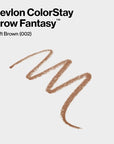 Revlon ColorStay Brow Fantasy, All In One Eyebrow Powder Pencil with Shaping Clear Gel, Gel Infused with Panthenol, Smudge-proof, 16HR Visibly Full Brows, 002 Soft Brown