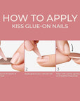 KISS Gel Fantasy, Press-On Nails, Nail glue included, 'One Day Jelly', Light Purple, Medium Size, Almond Shape, Includes 28 Nails, 2G Glue, 1 Manicure Stick, 1 Mini File