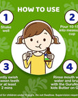 GuruNanda Kids Oil Pulling, Alcohol-Free Mouthwash, Essential Oils & Vitamins for Fresh Breath & Happy Gums for Ages 6 & up, Natural Berry Lemon Rose, 8 Oz