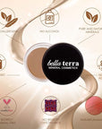 BellaTerra Cosmetics Eye Primer for Eyeshadow | Long-Lasting Shadow Base & Eyelid Concealer for Dark Circles & Veins | Matte Finish | Fragrance-Free for Sensitive Skin | .32 oz Crease-Proof Formula