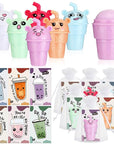 24 Sets Milk Tea Shaped Cute Girls