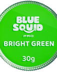 Blue Squid PRO Face Paint - Professional Water Based Single Cake Facepaint & Body Paints - SFX Makeup, Kids Adults Face Painting for Costume, Halloween, Cosplay - Classic Bright Green 30g / 1oz