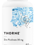 Thorne Zinc Picolinate 30 mg - Well-Absorbed Zinc Supplement for Growth and Immune Function - 60 Capsules