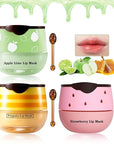 3PCS Bee Lip Balm Honey Pot Lime)