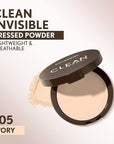 Covergirl Clean Invisible Pressed Powder, Lightweight, Breathable, Vegan Ivory 105, 0.38oz