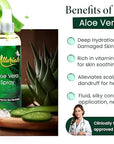 Allurials 99.75% Pure & Organic Aloe Vera Spray, Clinically tested & Dermatologist approved, Hydrates & Heals Dry & Damaged Skin & Hair- 12 Oz