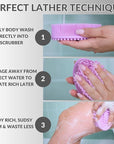 Avilana Silicone Body Scrubber – Gentle Shower Brush & Loofah Alternative- Food Grade & Lab Tested – Fast-Drying, Hygienic, BPA-Free Silicone Body Gentle Exfoliator (Lavender, Body & Face)