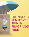 Jergens Natural Glow Hydra Gel Moisturizer, Hyaluronic Acid Tanning Lotion, Hydrating Tanning Gel, Fragrance-Free Self Tanner, Medium to Deep Skin Tones 8.3 Oz