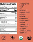WISE BAR Adaptogen Mushroom Bars | Cinnamon Turmeric Flavor | 12 Count | Functional Mushrooms and Adaptogens Bar | Organic Nutrition Energy Bars, Vegan, Gluten Free