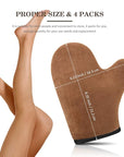 SATINIOR 4 Packs Self Tanning Mitt Applicators Double Sided Sunless Tanning Mittens Reusable Applicator Mittens Tanner Gloves with Thumb(Brown)